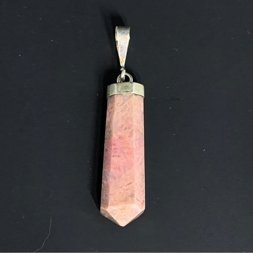 Natural Rhodonite 925 Silver Pendants NWOT - Picture 7 of 16